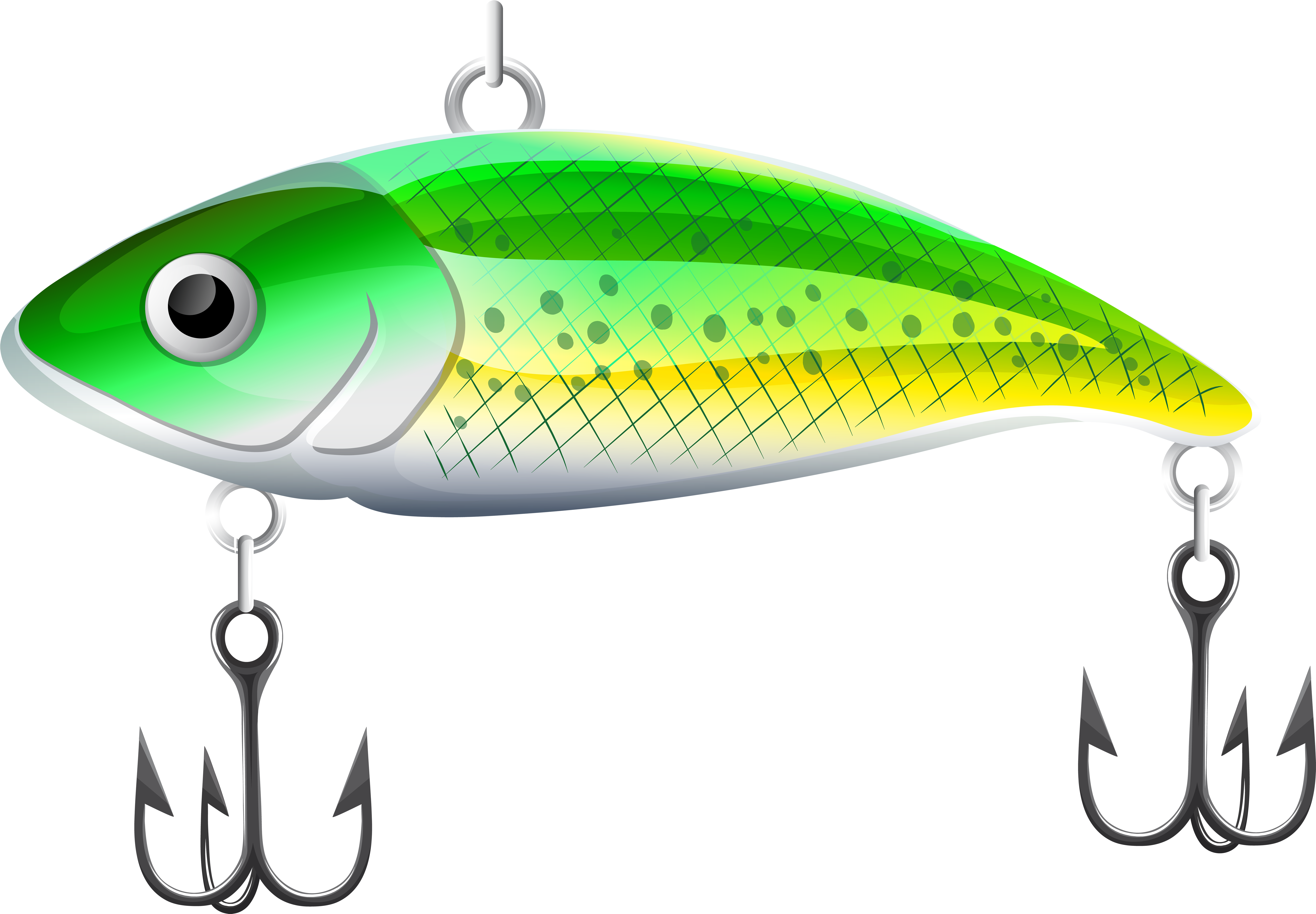 Fishing Bait Green Png Clip Art - Free Clip Art Fishing Lure (8000x5558)