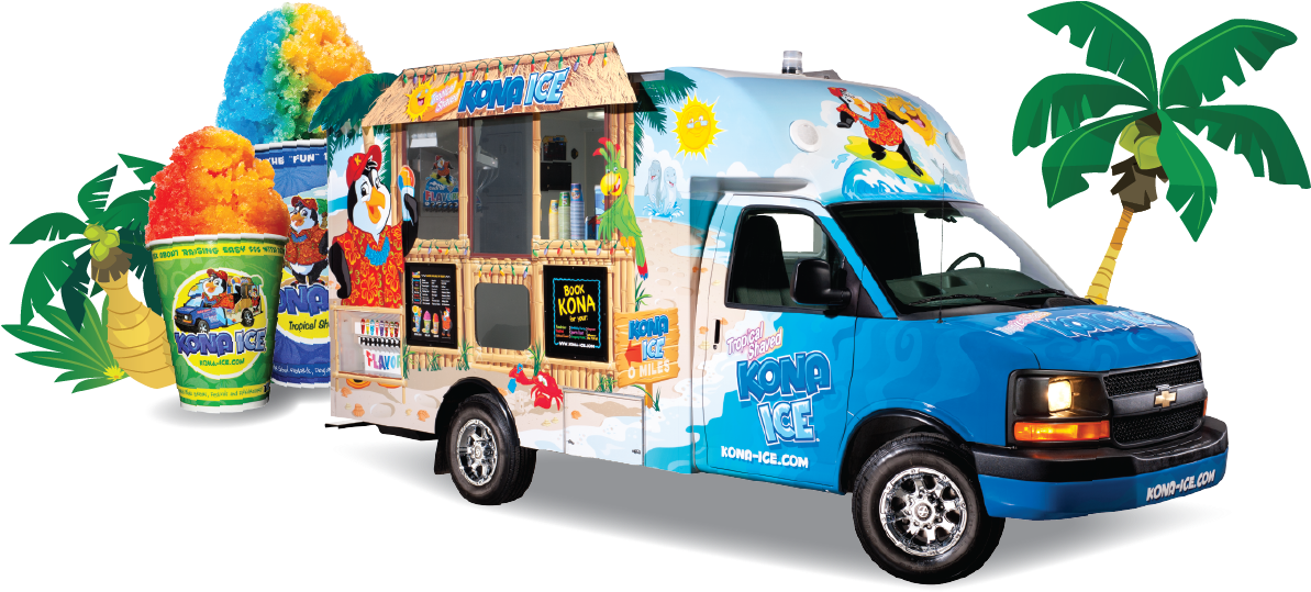 Kona Ice Shaved Ice Truck And Ice Cream - Kona Shaved Ice Truck (1192x550)