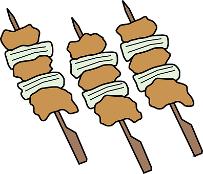 Bbq, Cuisine, Food, Japanese, Meat - Yakitori Clipart (396x340)