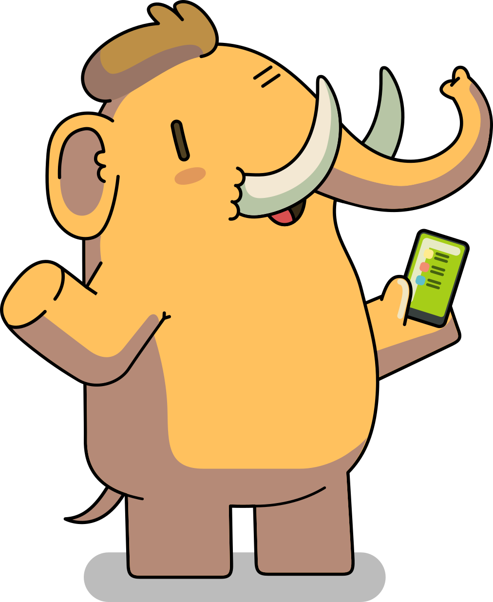 Mastodon Mascot - Mastodon Mascot Social (1012x1235)