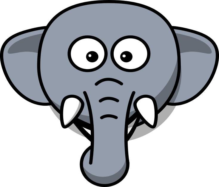 De Mastodon Hosted On Mastodonten - Draw A Elephant Face Easy (734x628)