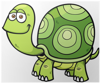 Vector Illustration Of Cartoon Turtle Poster • Pixers® - Cartoon Turtle (400x400)