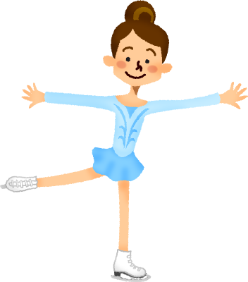 Figure Skating - Patinadora Artistica Dibujo Png (352x400)