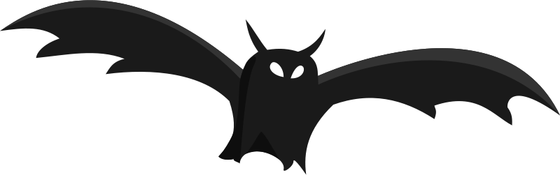 Similar Clip Art - Flying Black Bats (800x251)