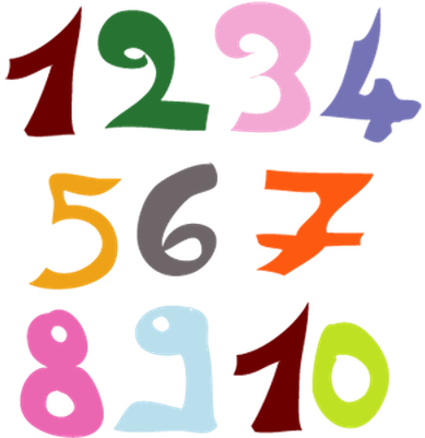 Les Nombres - Chiffre En Couleur (400x400)