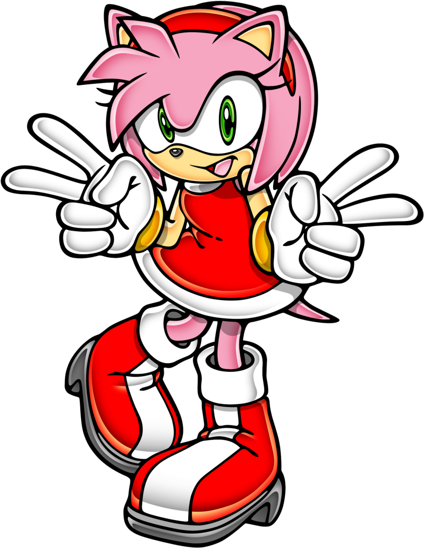 Most Broken Multiplayer Character In A Non-fighting - Amy Rose The Hedgehog (880x1128)