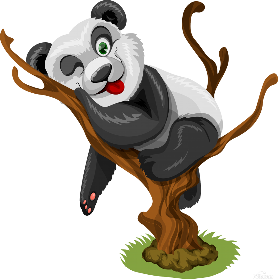 Canvas Print - Panda Old Clipart (900x903)