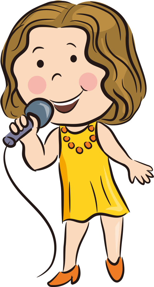 Cartoon Singing - K Song - Singer Cartoon (1000x1000)
