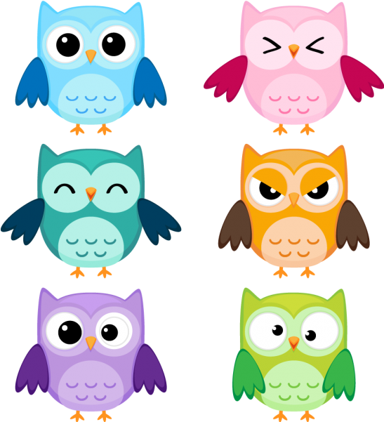 Imagenes Buhos Infantiles - Cartoon Owls (600x600)