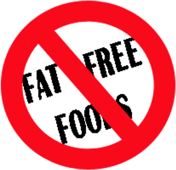 No Fat Free Foods - Circle (600x600)