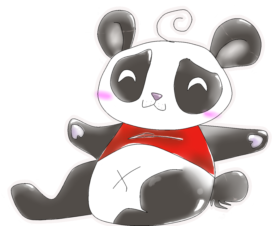 Giant Panda T-shirt Manga Cartoon Fan Art - Pandaboy (1024x768)