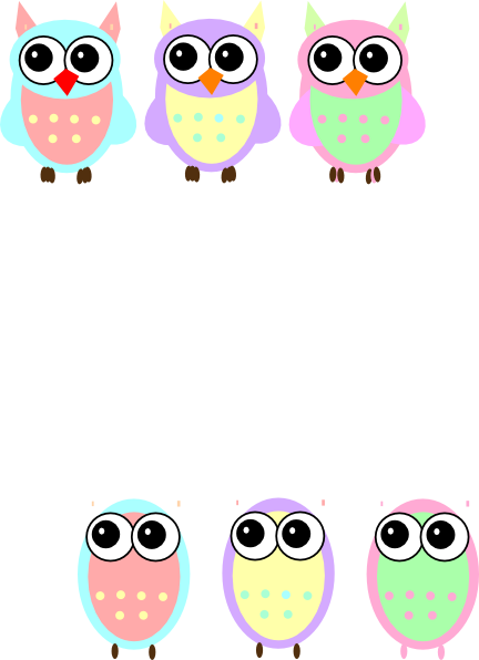 Pastel Owls (432x596)