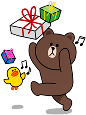 Gif และแบบ Jpg มาพัฒนาร่วมกัน 256 สี - Line 貼圖 熊 大 (349x414)