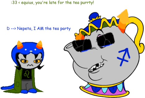 Be Our Guest, Be Our Guest, I'll Wrap A Bowstring Round - Nepeta Homestuck Sprite (500x375)