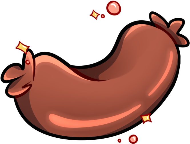 Fatty Sausage - Cartoon (700x700)
