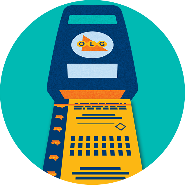 An Olg Lottery Scanner Scanning A Ticket - Ontario Lottery And Gaming Corporation (637x637)