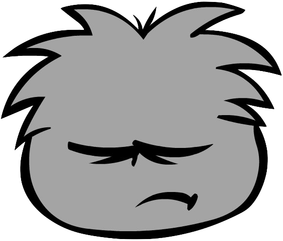 Grey Puffle - Club Penguin Grey Puffle (577x492)