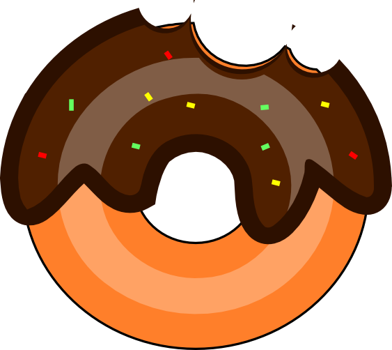 The Image Of A Donut In Vector Graphics - The Image Of A Donut In Vector Graphics (563x502)
