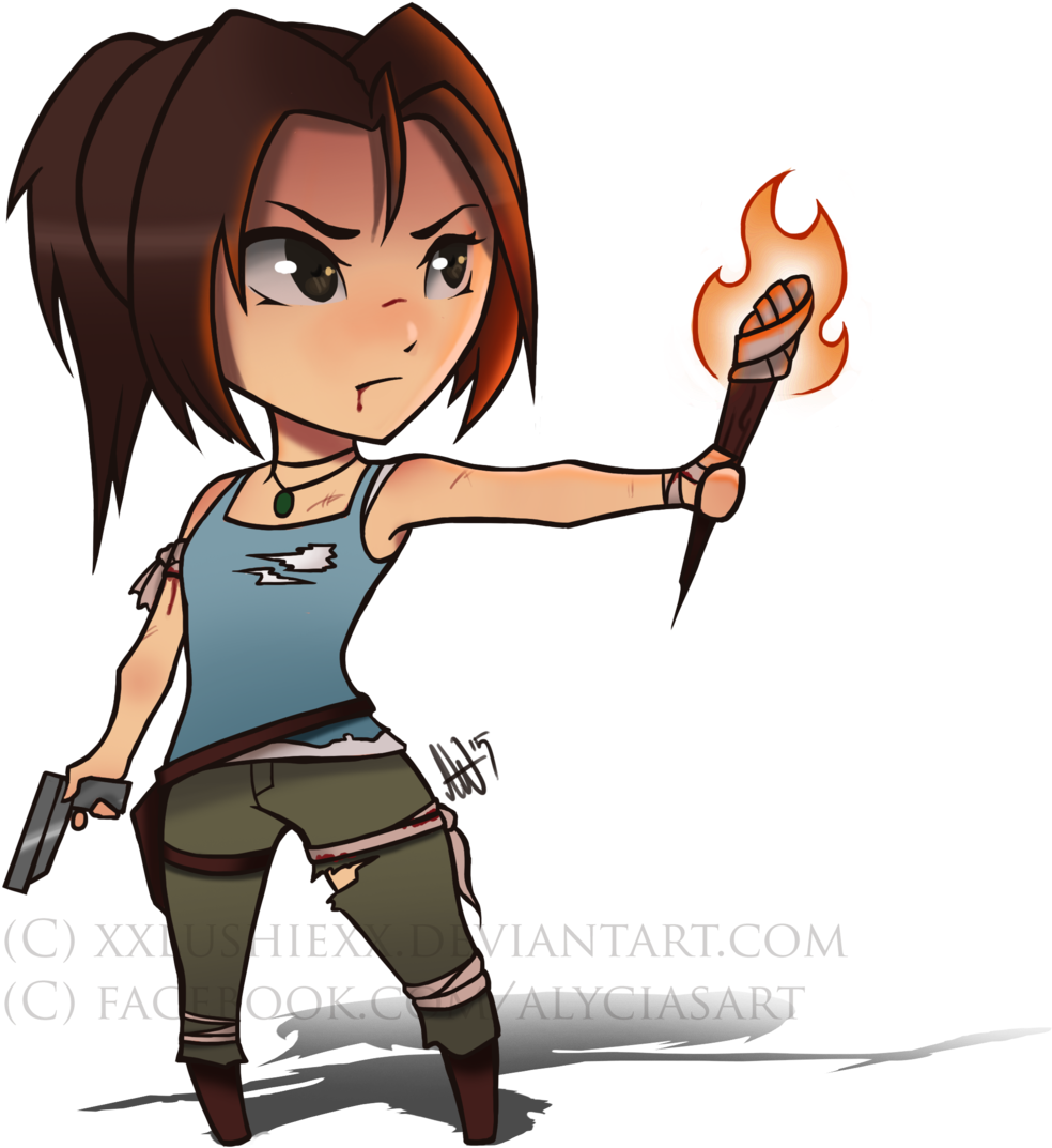 Official Tomb Raider Blog Fanart - Lara Tomb Raider Chibi (1024x1113)