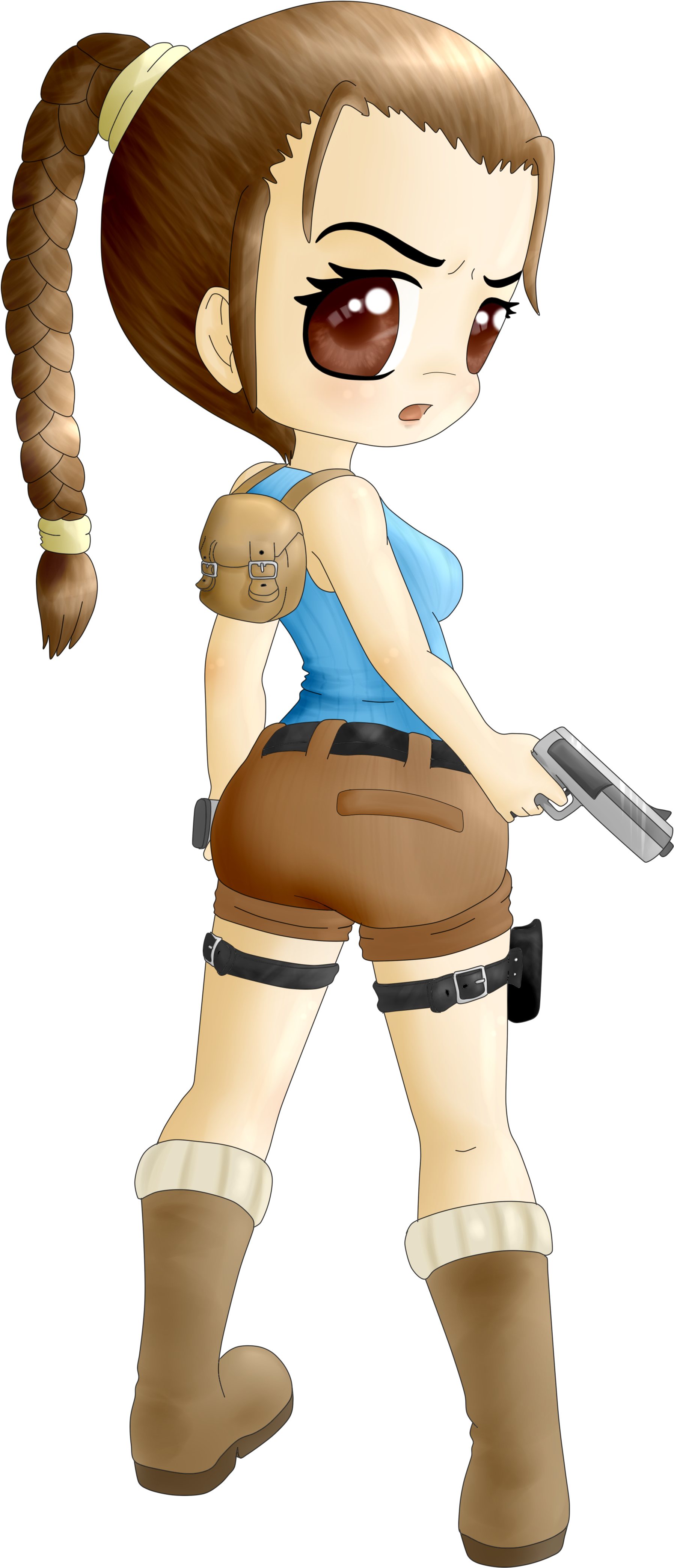 Chibi Classical Lara Croft - Cute Lara Croft (3310x4659)