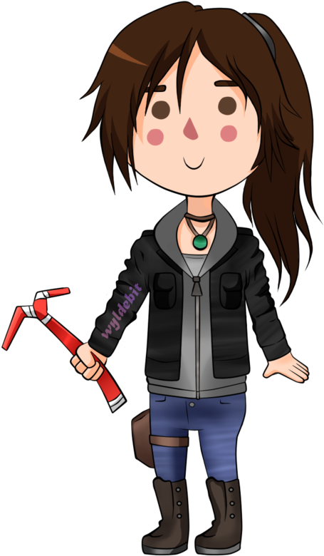 Lara Croft Chibi By Wyldebit - Chibi Lara Croft (600x803)