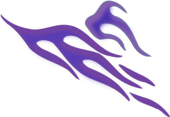 Right Side Blue And Purple Flame Clip Art - Purple Flames Clip Art (600x392)
