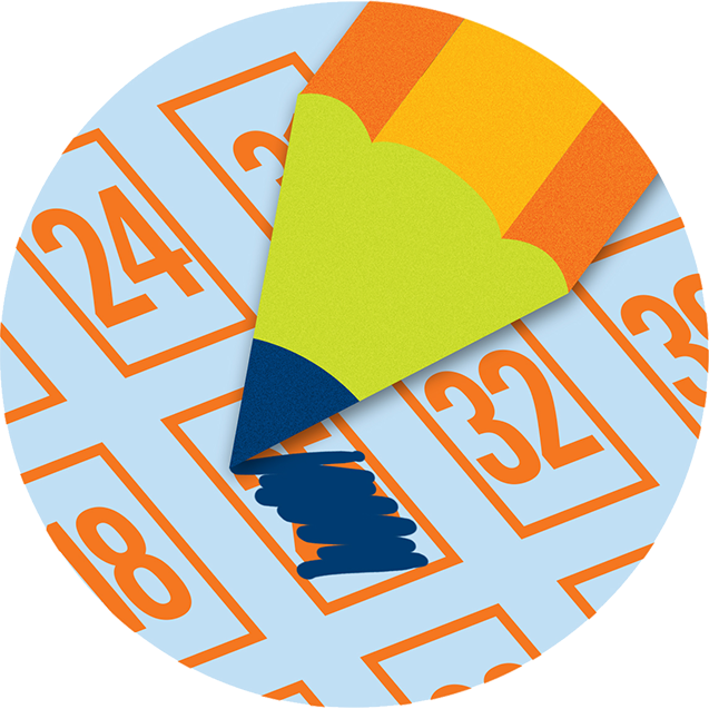 A Pencil Filling In A Selected Number - Number (637x637)