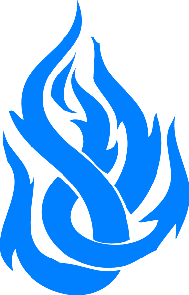 Blue Flames Clip Art For Kids - Stylish Tribal Tattoos (384x598)