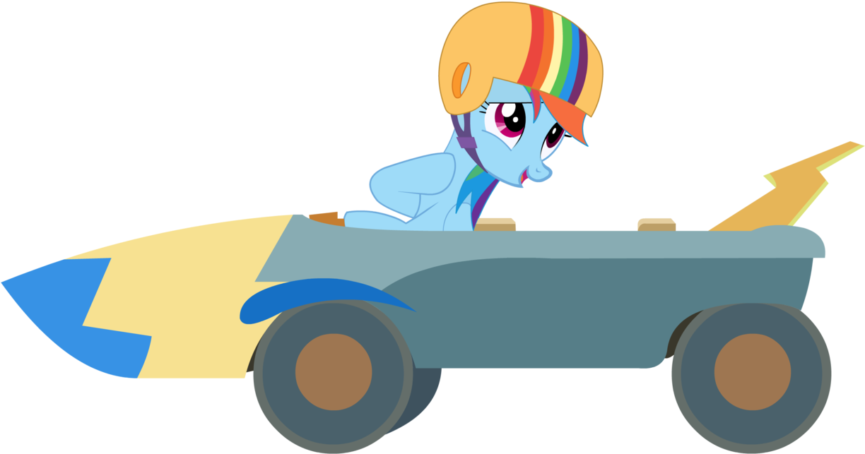 You Can Click Above To Reveal The Image Just This Once, - Rainbow Dash Go Kart (1280x652)