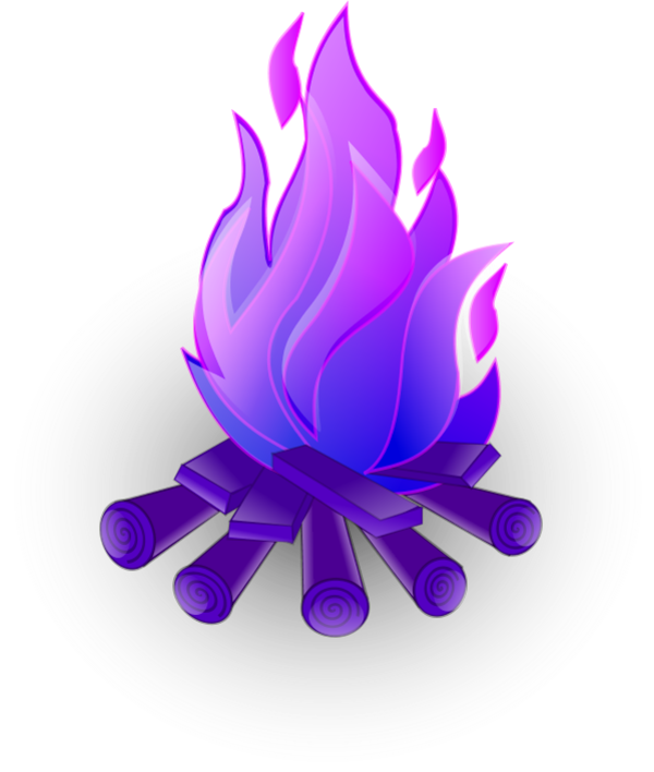 Purple Fire Cliparts - Pink Fire Clip Art (600x708)