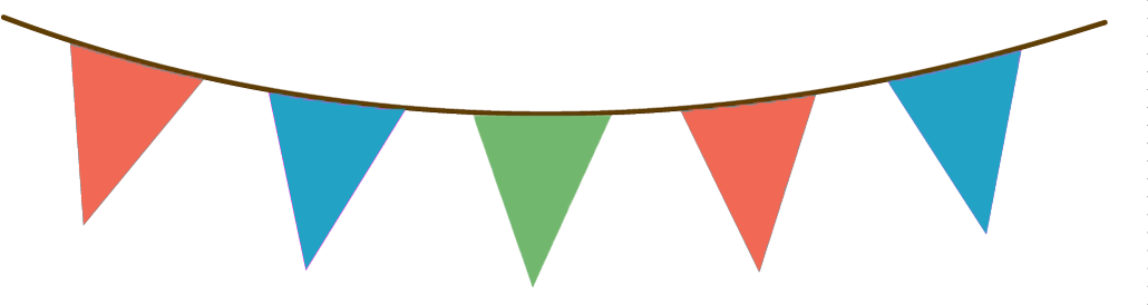 Bunting Clipart Straight - Bunting (1030x274)