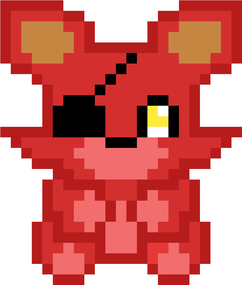 Foxy - Five Nights At Freddy's En Pixel Art (1184x1184)