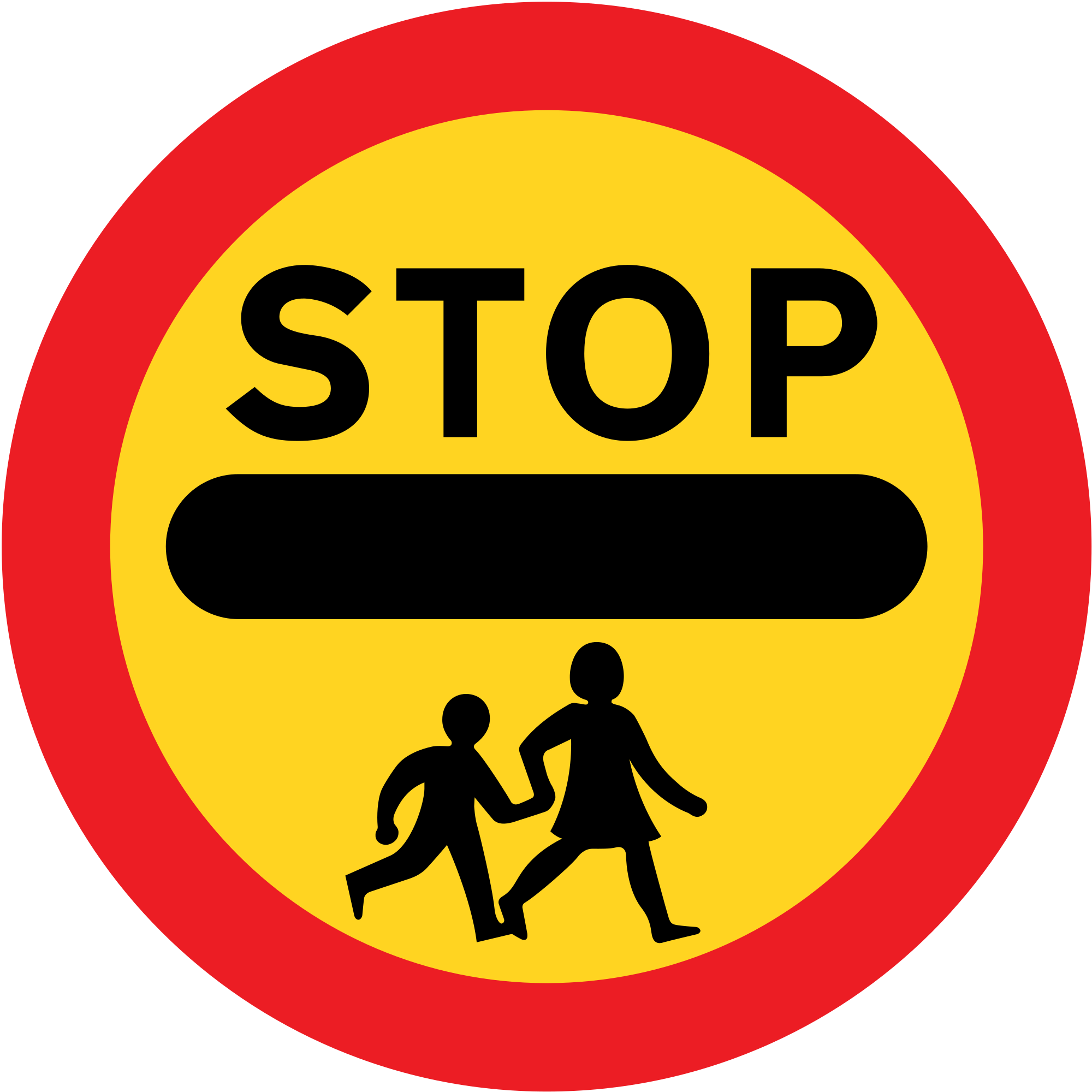 Open - School Crossing Patrol Sign (2000x2000)