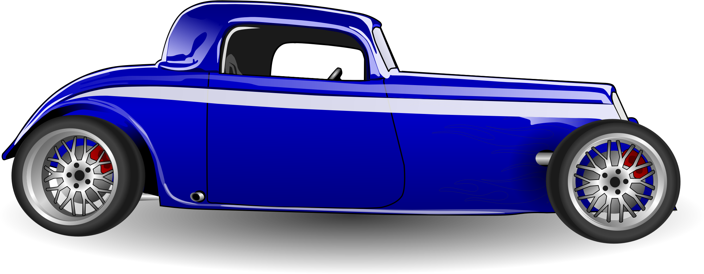 Hot Rod Clip Art With Photos Medium Size - Hot Rod Side View (2285x892)