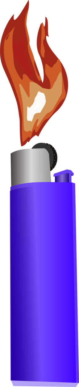 Lighter With Flame - Clip Art Lighter (256x1256)