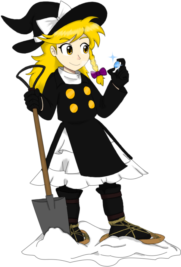 Marisa Digging In The Snow By Giantcavemushroom - Digging (749x1065)