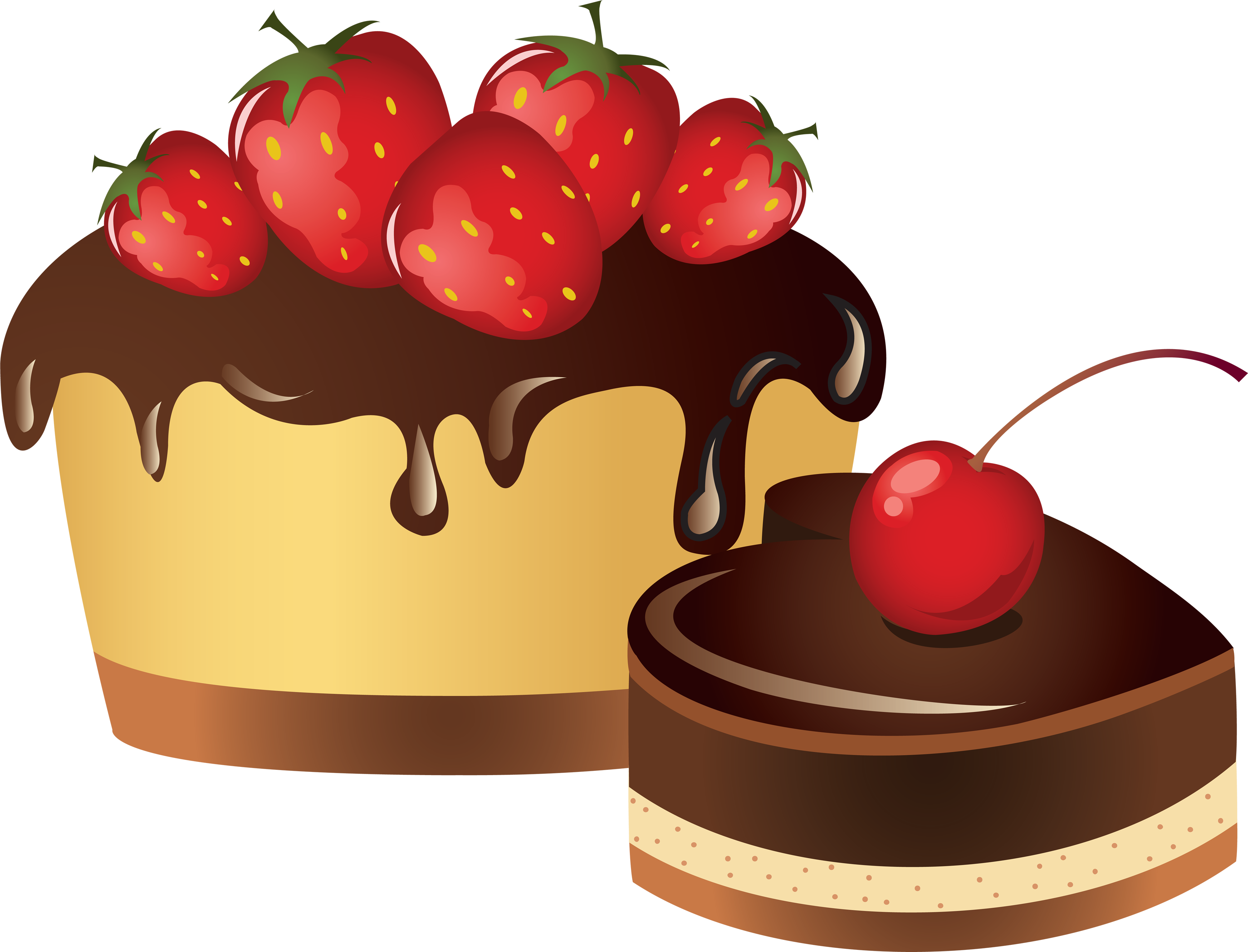 Chocolate Cake Clipart Transparent Background - Cake Png (3489x2664)