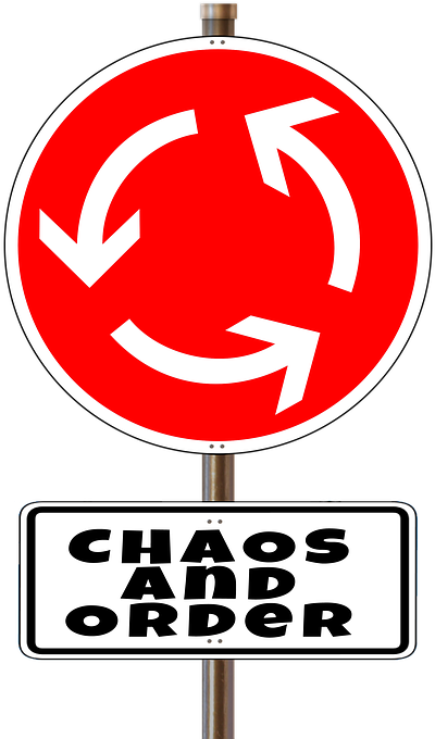 Chaos, Regulation, Chaos Theory, Traffic Sign - German Traffic Sign Roundabout Mandatory (720x720)