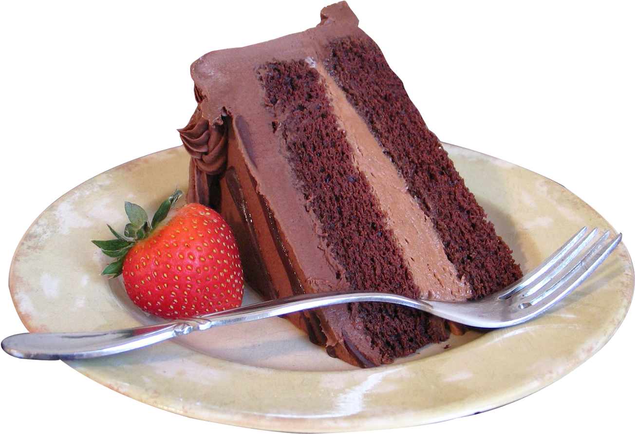 Cake - Slice Of Cake Png (1400x969)