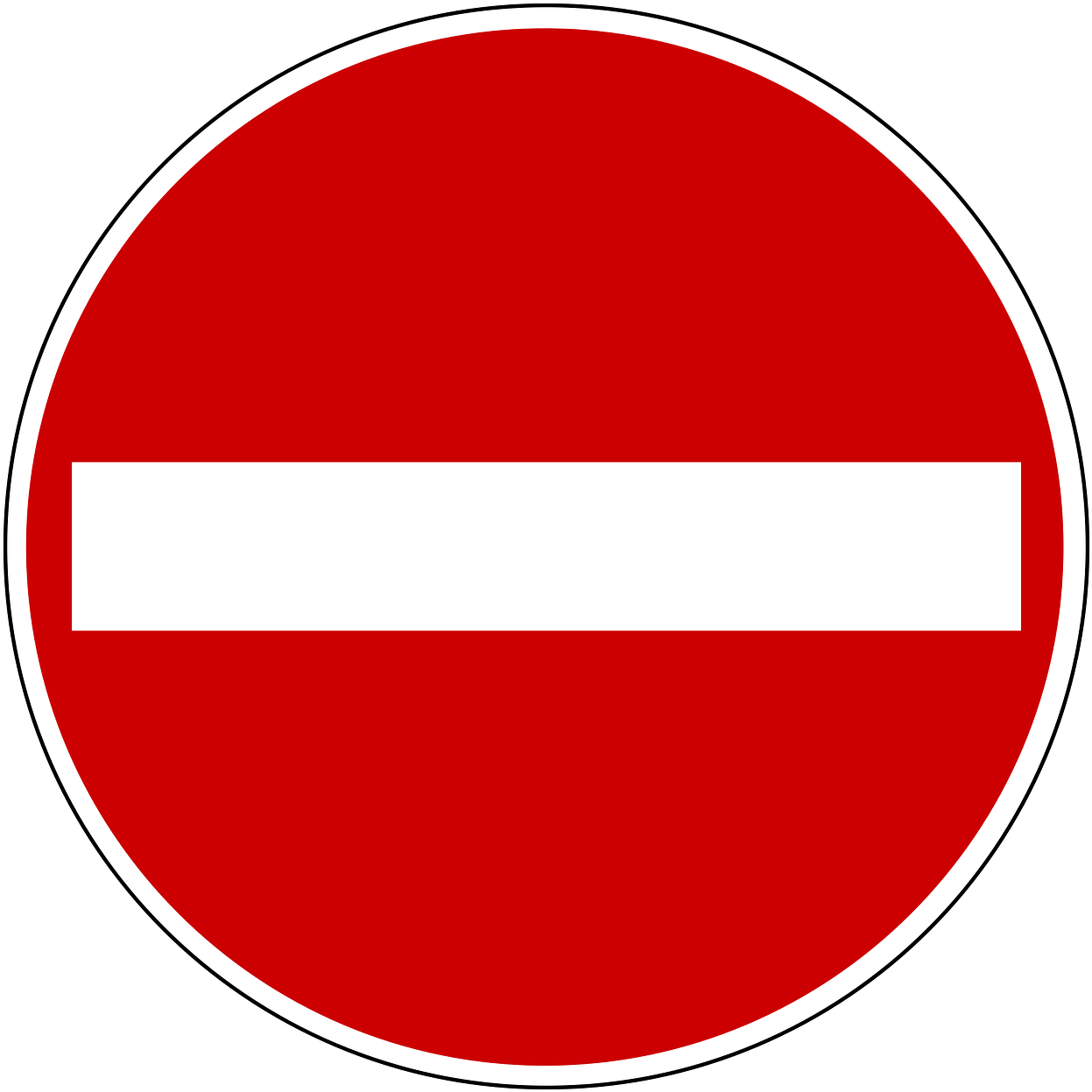 Blank Traffic Sign Set - Verbot Der Einfahrt (1280x1280)