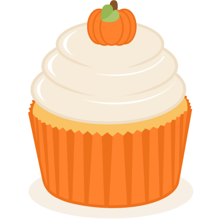 Pumpkin Cupcake Svg Scrapbook Cut File Cute Clipart - Cupcakes To Cut Clipart (432x432)