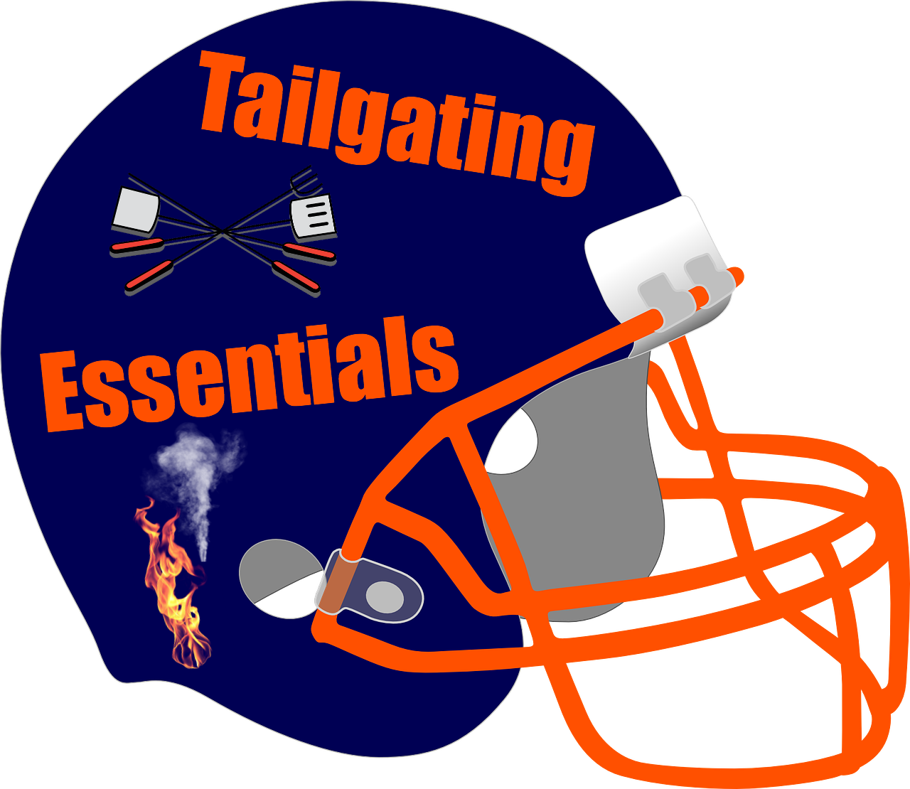 Tailgating Essentials - Football With Helmet Drawing (1280x1110)