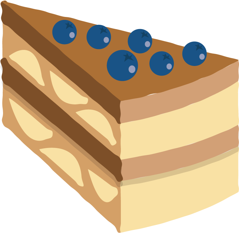 Cheesecake Birthday Cake Slice Slice Chocolate Cake - Piece Of Cake Vector Png (800x800)