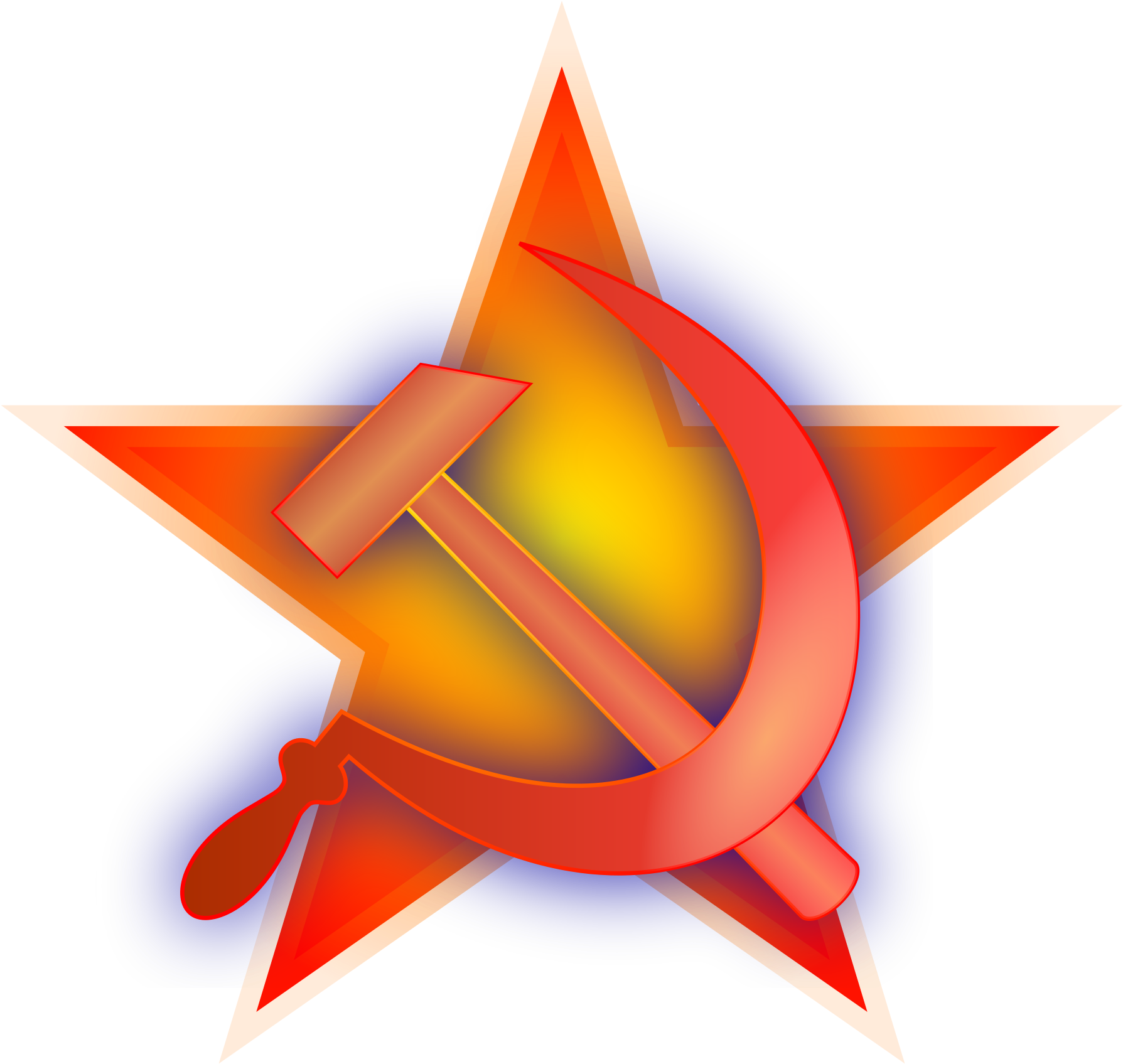 Hammer And Sickle On A Red Star - Hammer And Sickle (2000x1833)