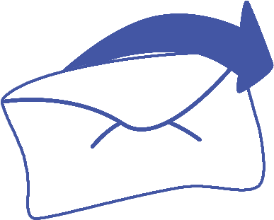 An Illustration Of An Envelope Ready To Be Post Mailed, - Mail (400x400)