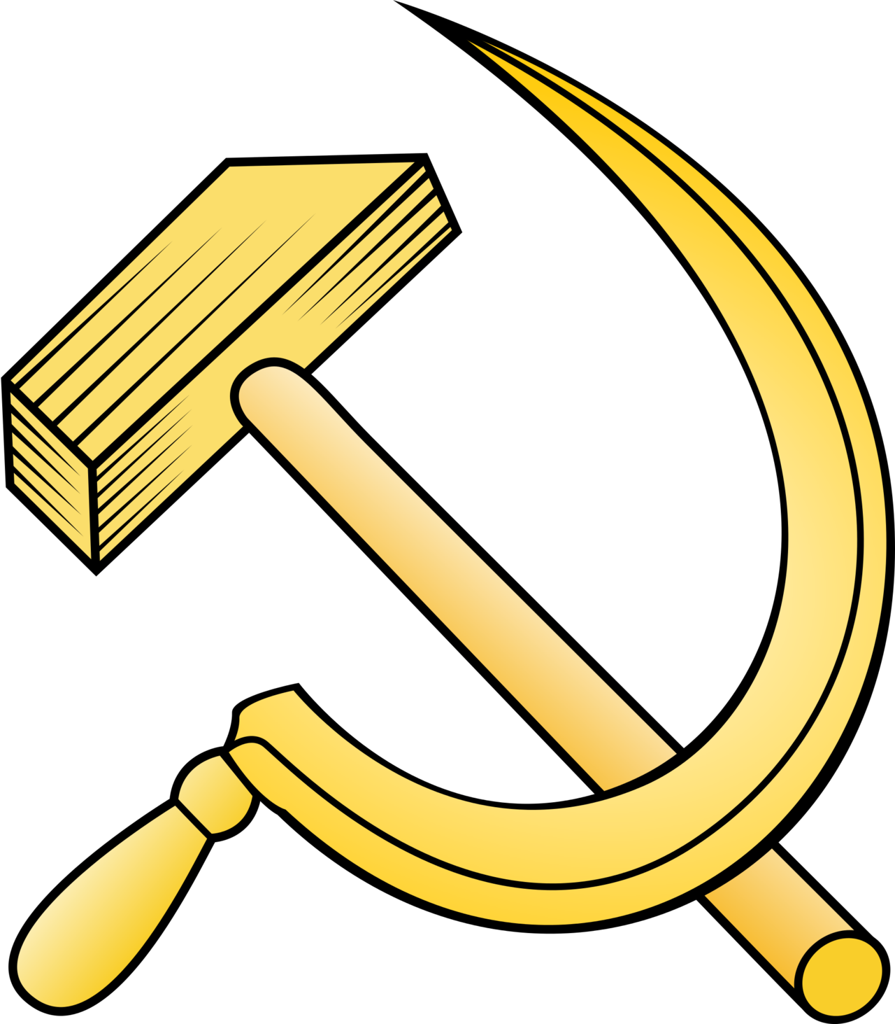 Communismarchive Hammer And Sickle Gold Triumph Style - Golden Hammer And Sickle (2000x2286)