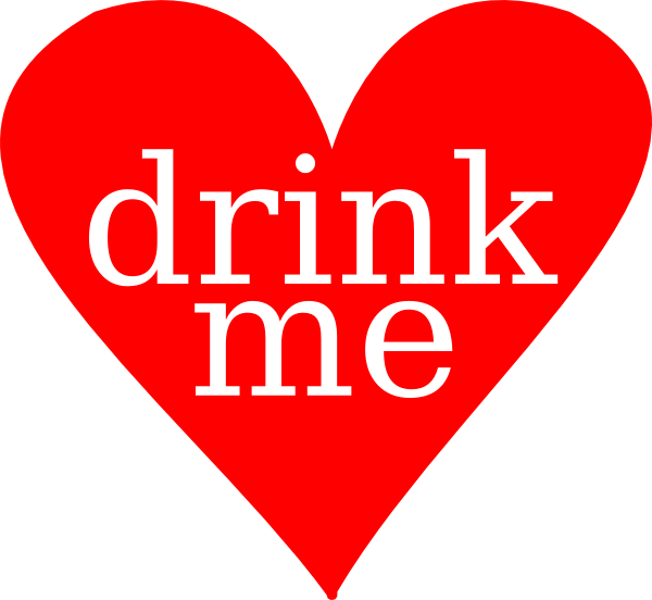 Drink Me Heart Clip Art At Clker - God Is Love Heart (600x552)