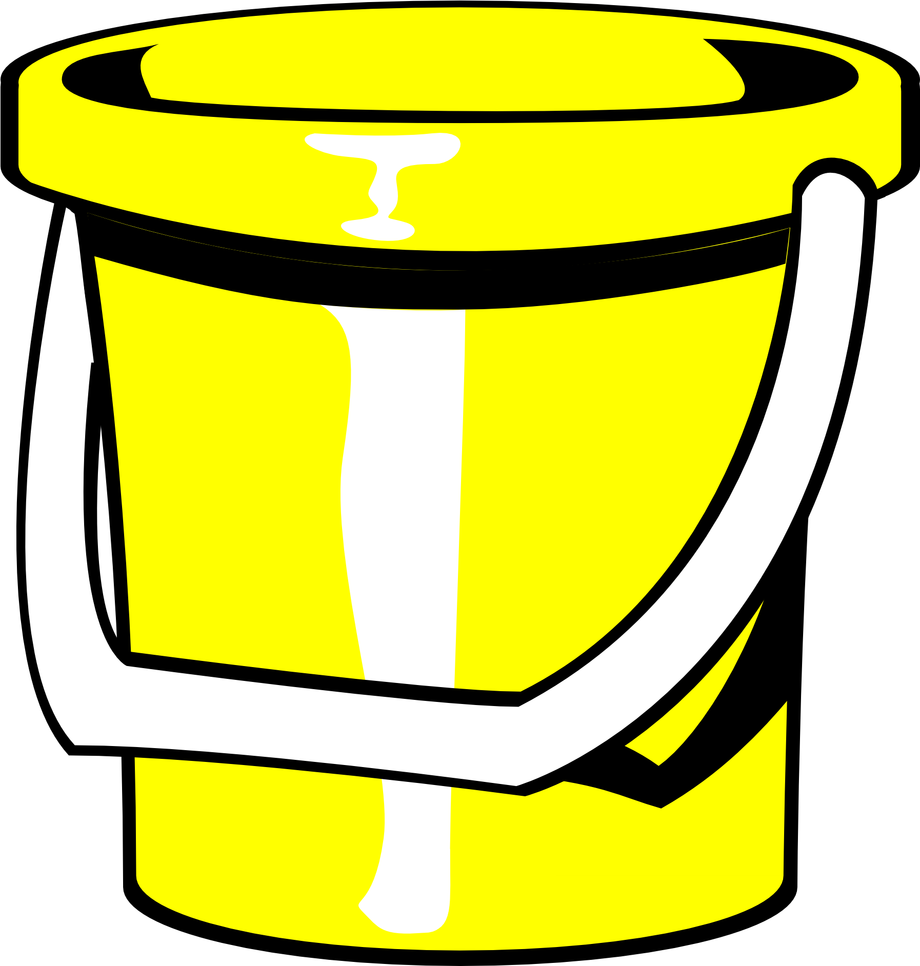 Bucket Clip Art - Yellow Bucket Clipart (1920x1883)