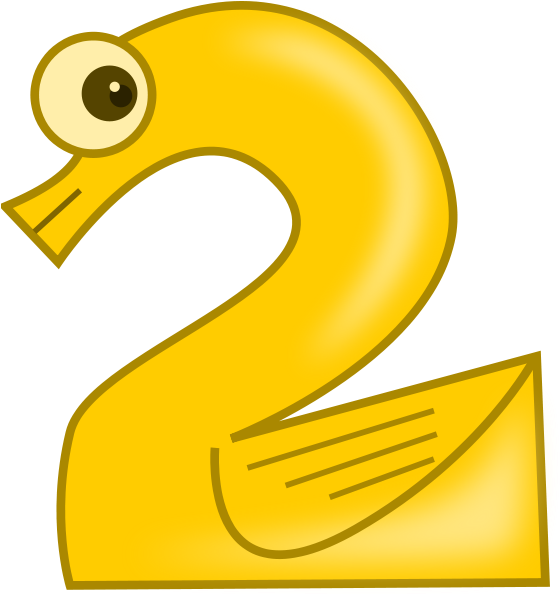 Blue Number 2 Clipart Free Clip Art Images - Animal Number 2 (564x600)
