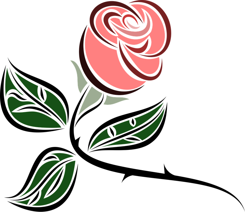 Single Rose Clipart 9, Buy Clip Art - Desenho De Rosas Png (831x720)